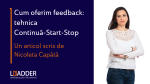 Nicoleta Capata cum oferim feedback